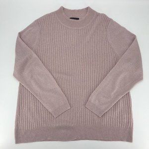 Napa Valley Shimmer Pink Cable Sweater